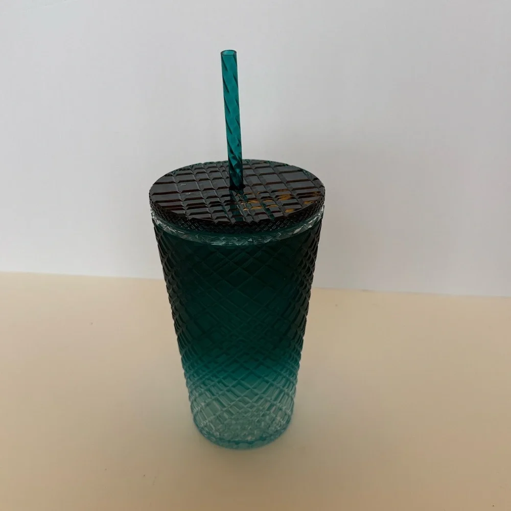 NWT Starbucks Jeweled teal ombré 16 oz. cold beverage cup,‎ 2023 release
